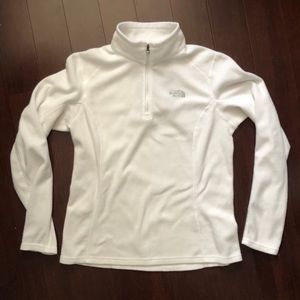 The North Face Glacier Quarter Zip White Fleece